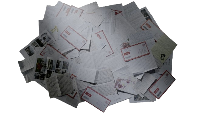 Pile of censored letters